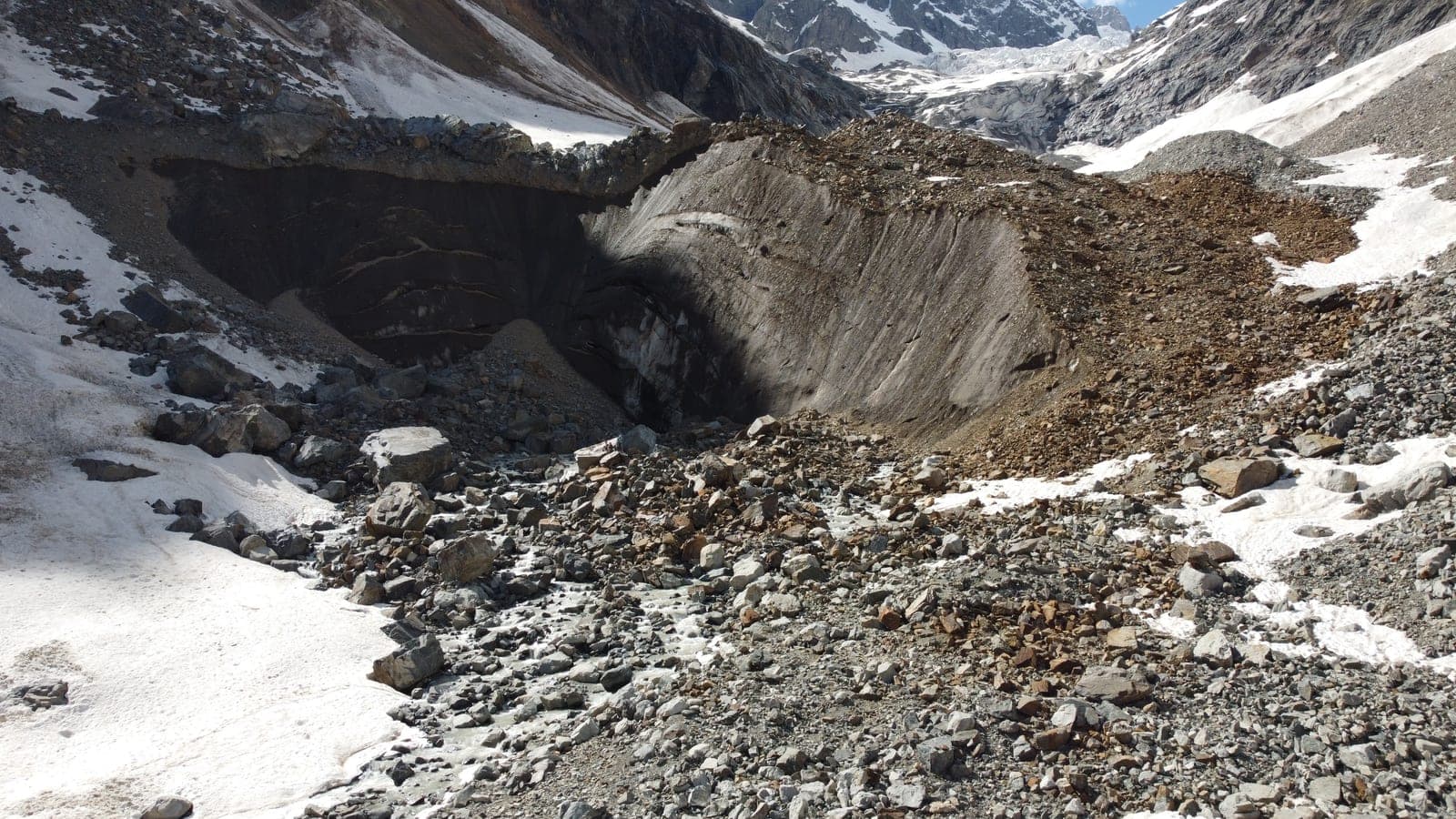 Chalaadi glacier snout