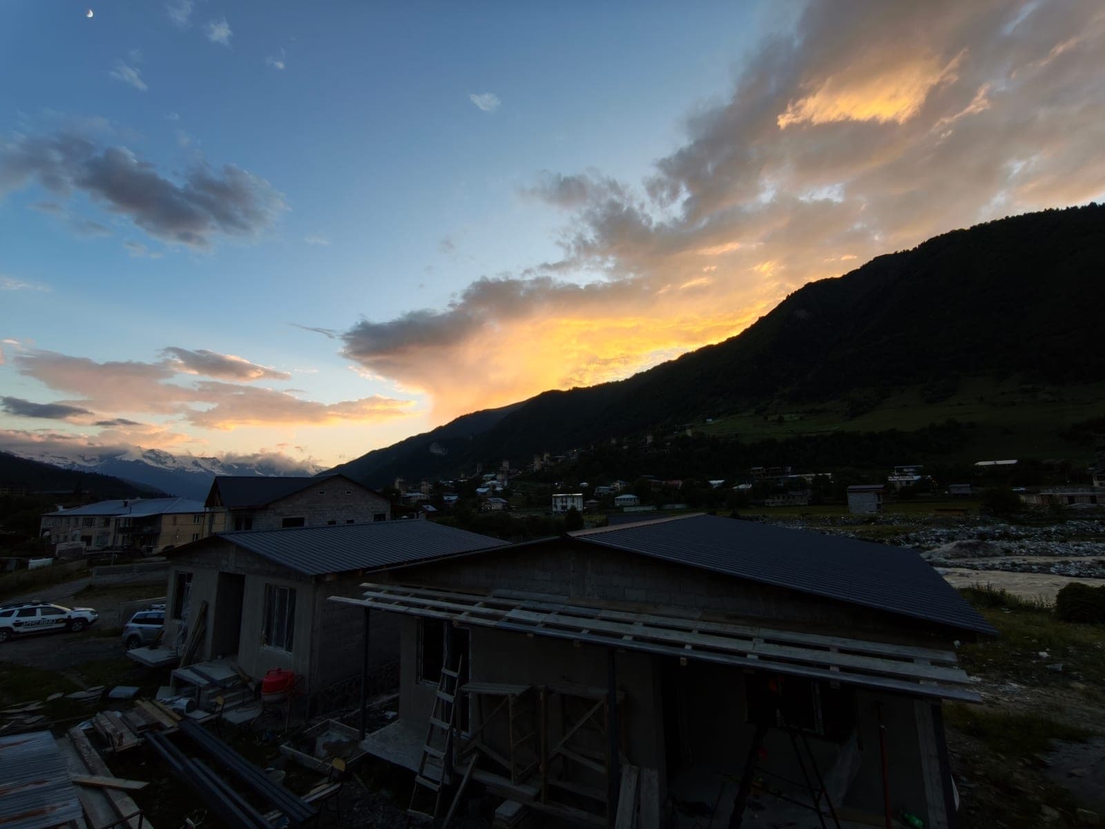 Sunset over Mestia