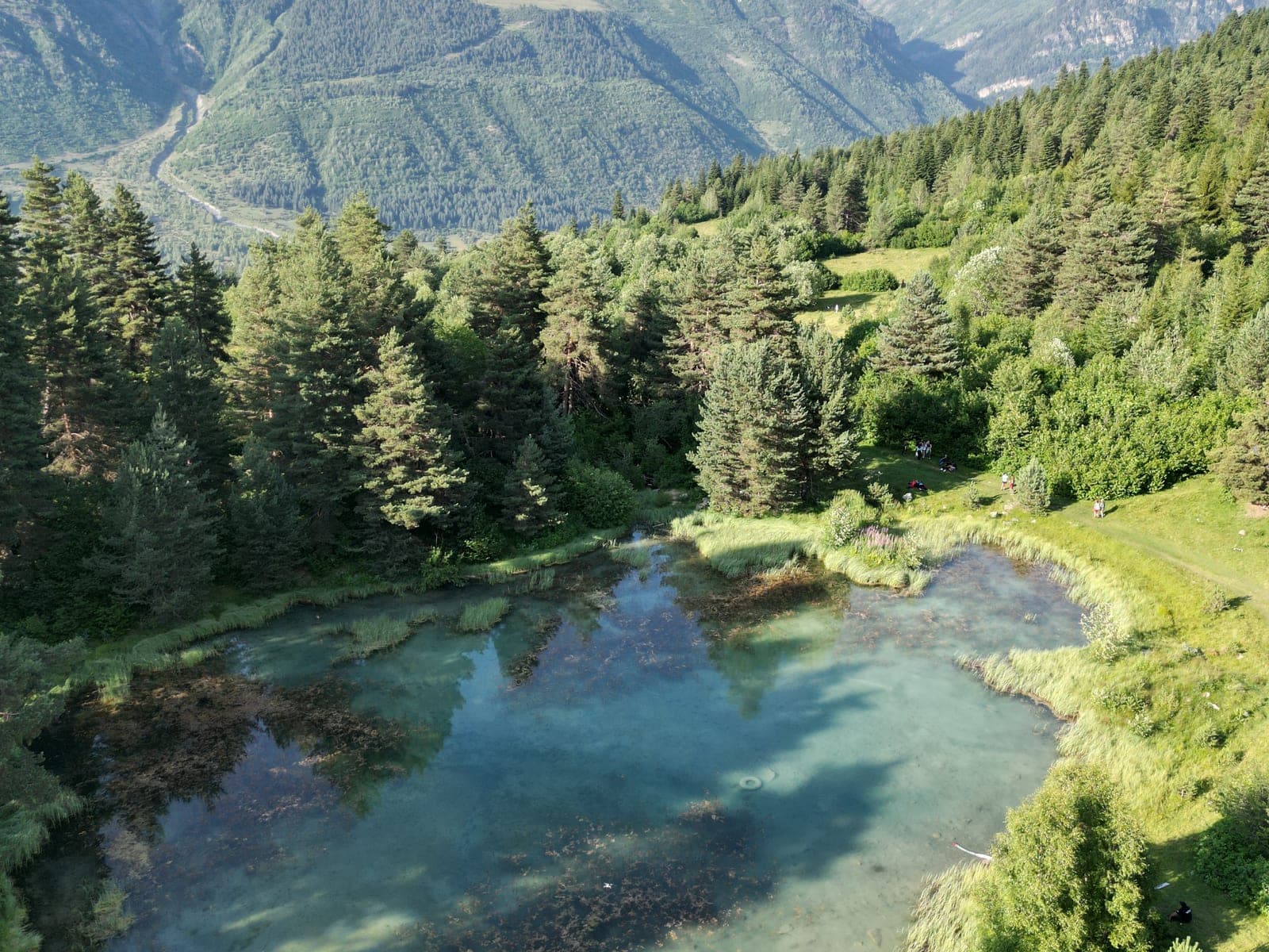 Turquoise mineral spring