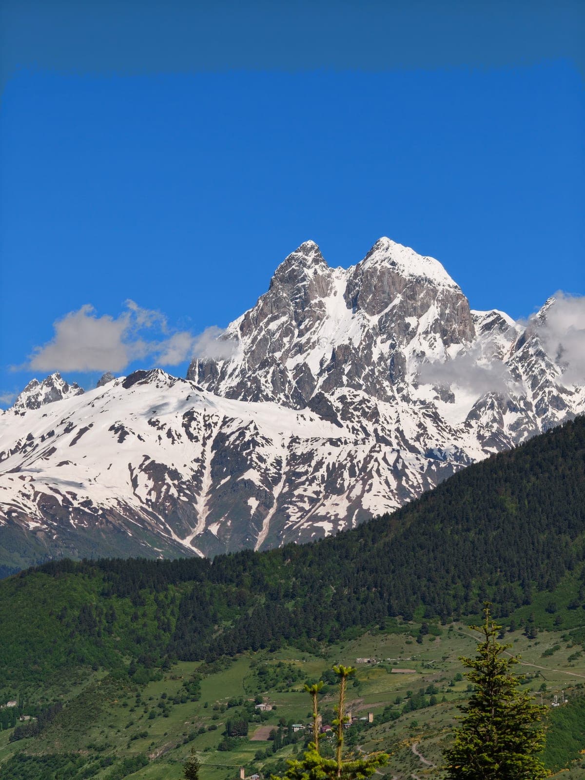 Ushba twin peaks