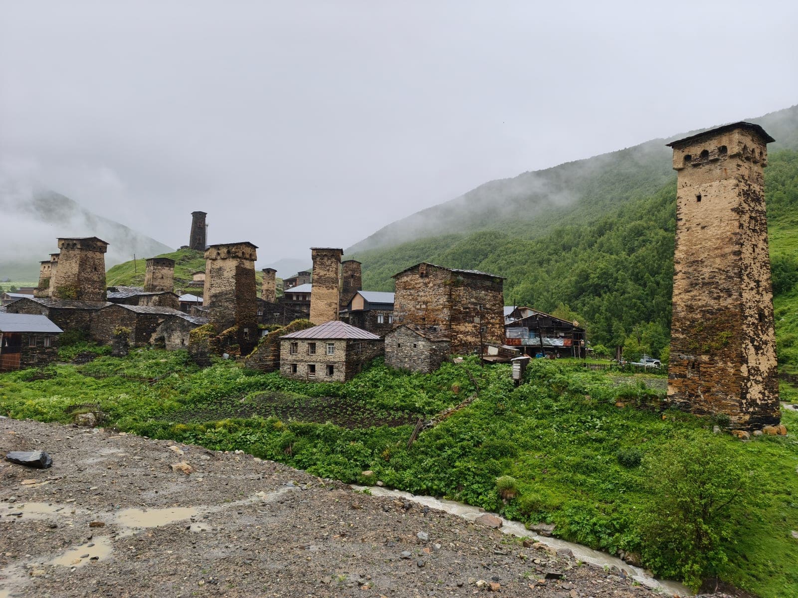 Ushguli in the mist