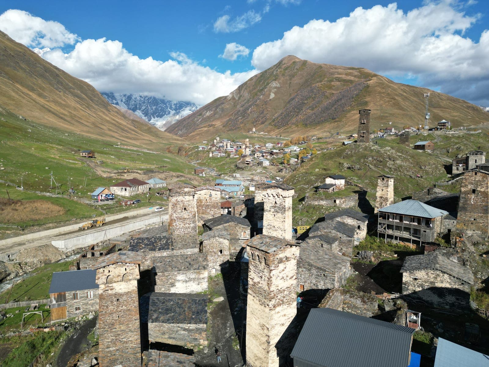 Ushguli towers and peaks